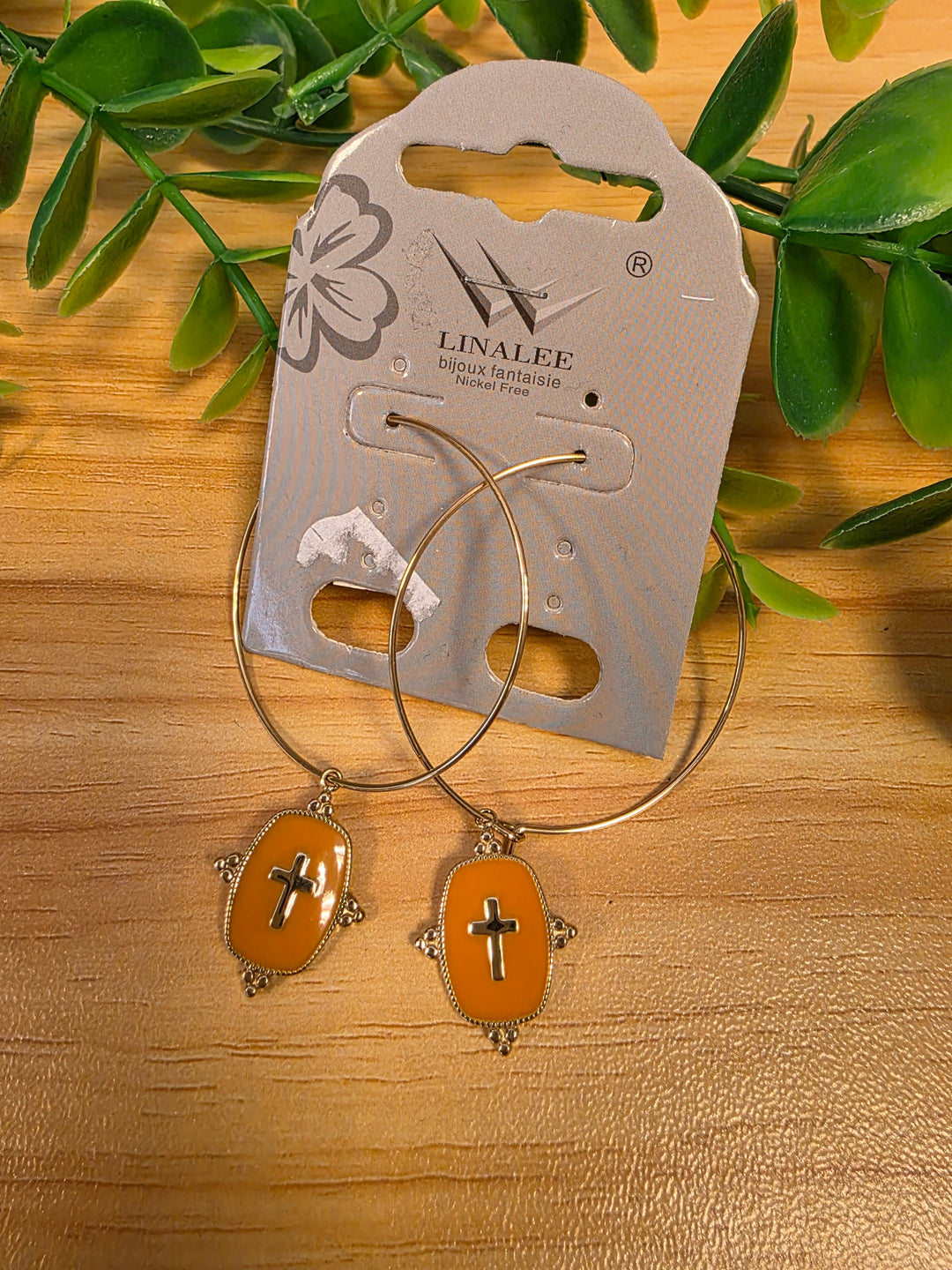 Boucles d'Oreilles DV22 CRÉOLES CROIX