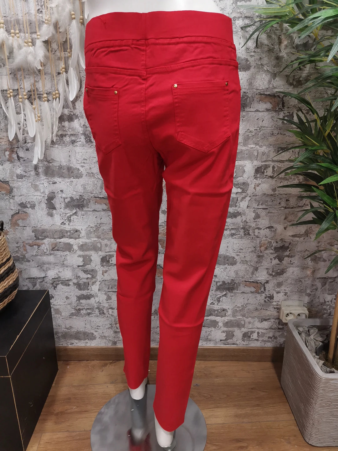 Pantalon Extensible Rouge CHRISTY