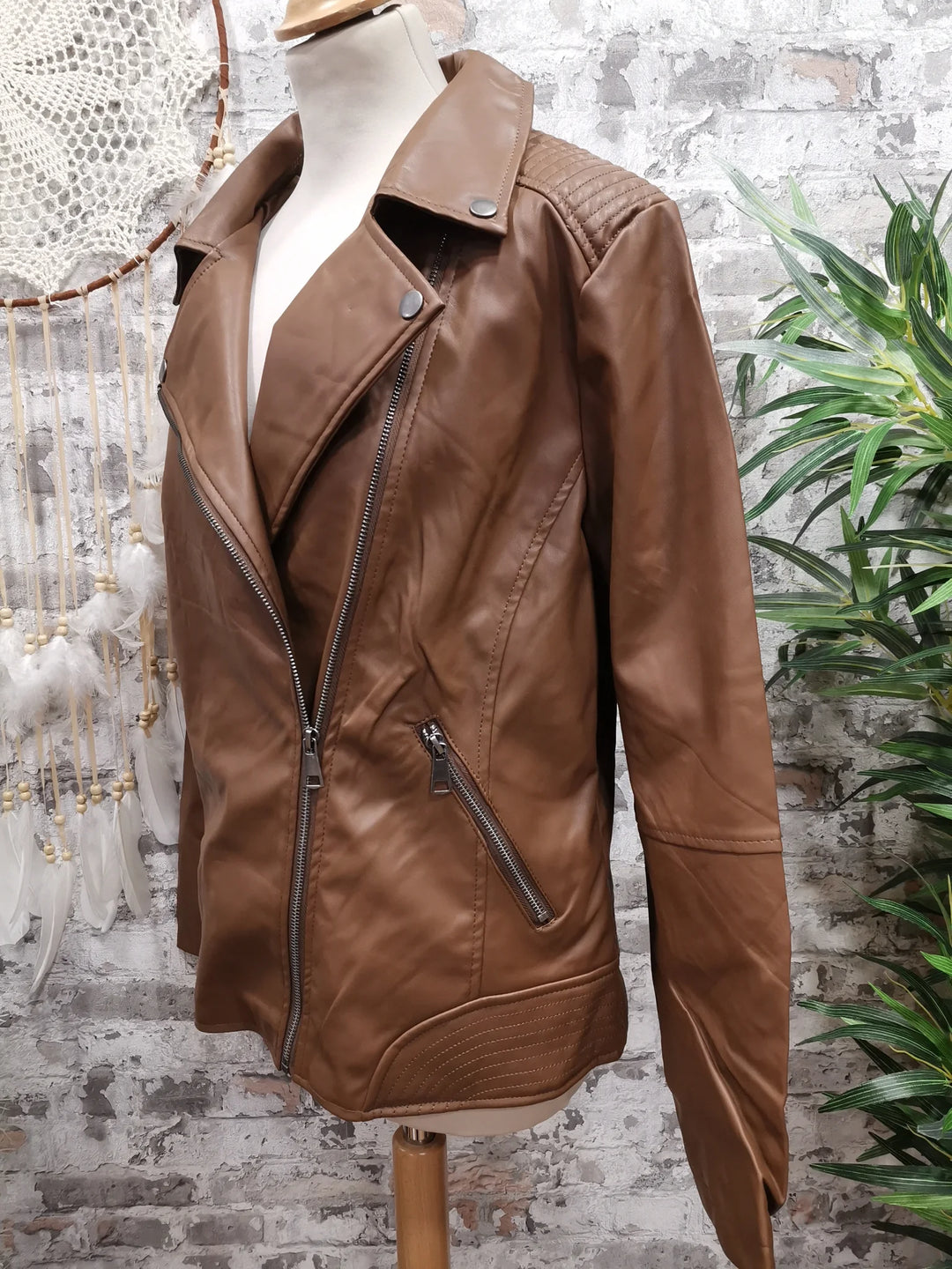 PERFECTO EN SIMILI CUIR OXFORD MARRON