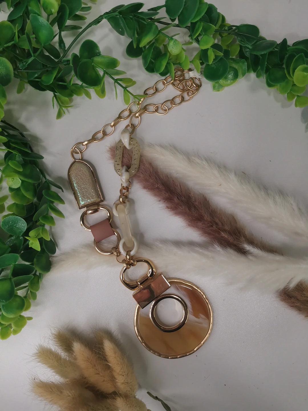 Collier gros pendentif nacré 2040111