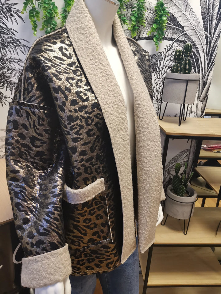 VESTE OVERSIZE LÉO SAVANA CHAMPAGNE