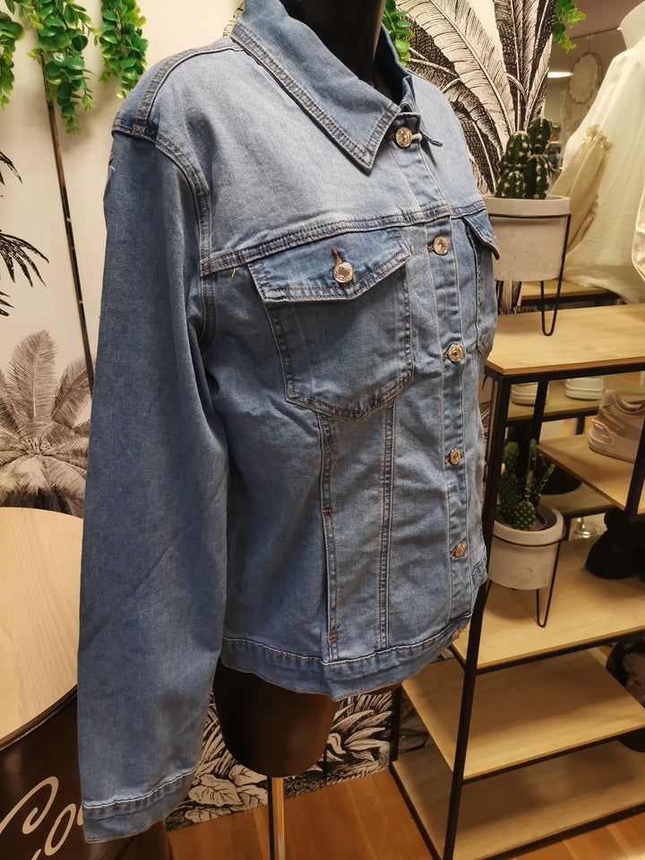 VESTE JEANS OEIL SEQUINS ALEGRIA