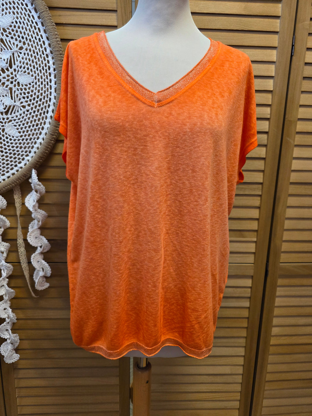 T SHIRT LISERET COL CLARISSE