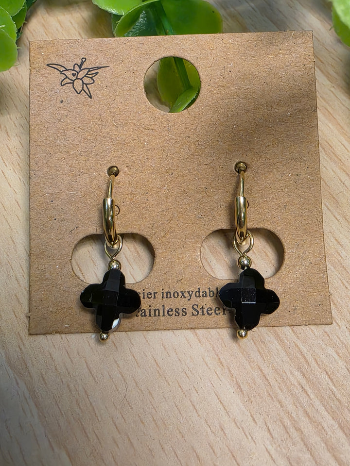 BOUCLES D'OREILLES DC11 NOIRE