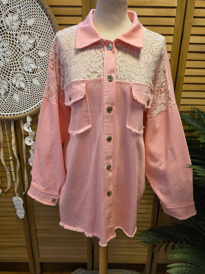 VESTE AVEC DENTELLE BELINDA ROSE