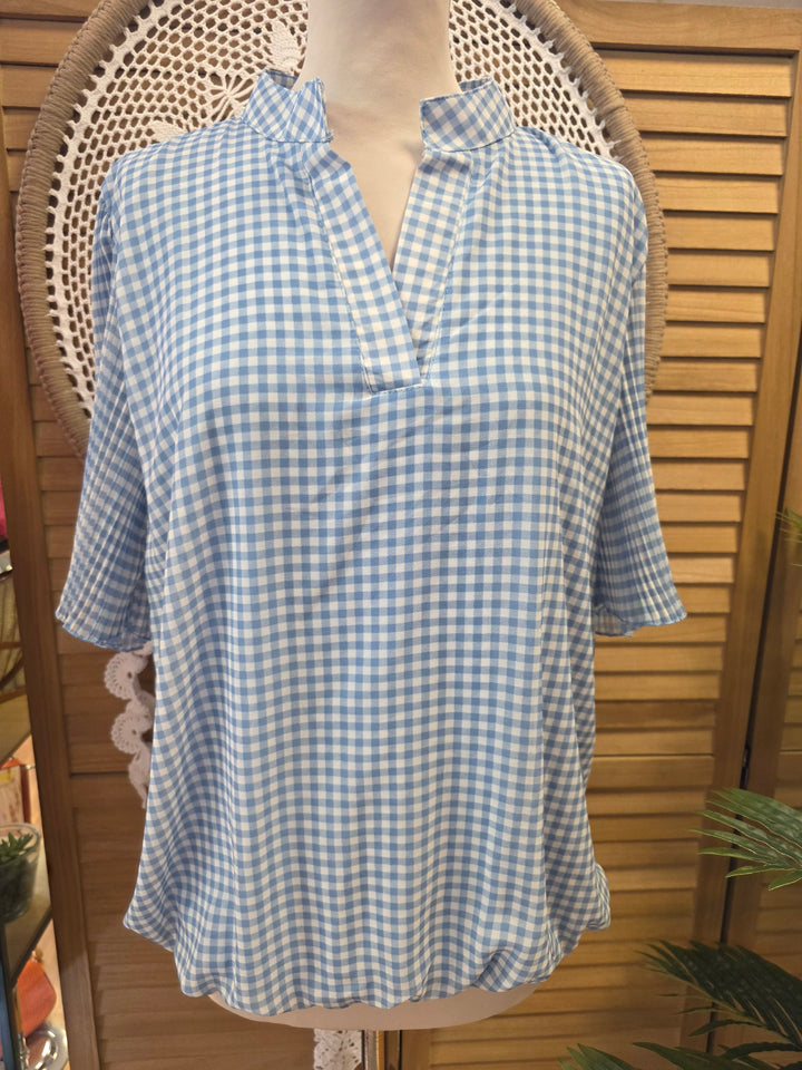 BLOUSE VICHY BARDOT