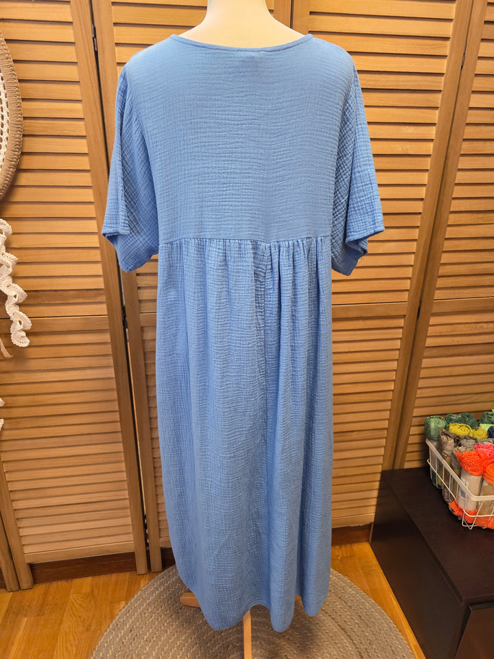 ROBE EN GAZE DE COTON LYDIA