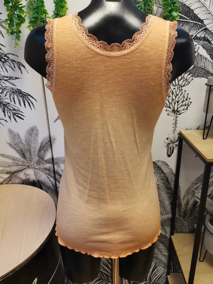 DÉBARDEUR BORDS DENTELLE MANOA