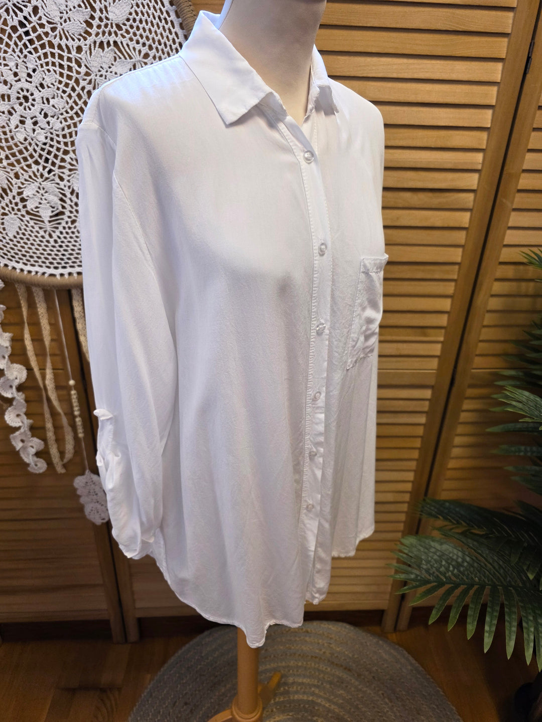 CHEMISE UNIE VISCOSE TATIANA BLANCHE