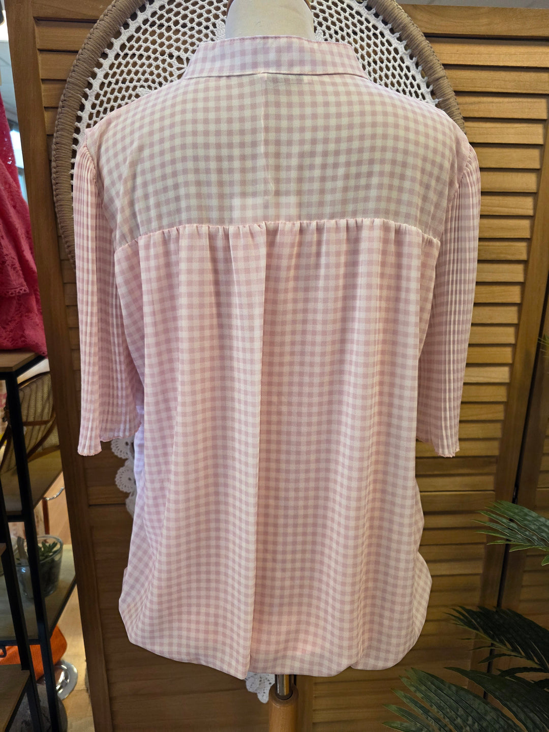 BLOUSE VICHY BARDOT