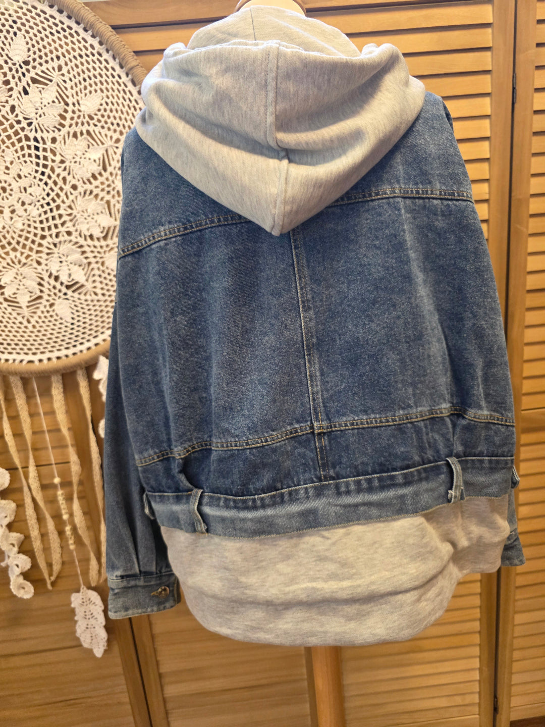VESTE EN JEANS BI MATIÈRES SOPHIA