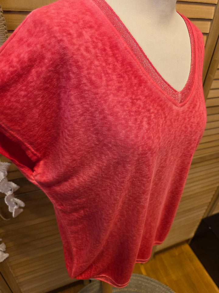 T SHIRT LISERET COL CLARISSE