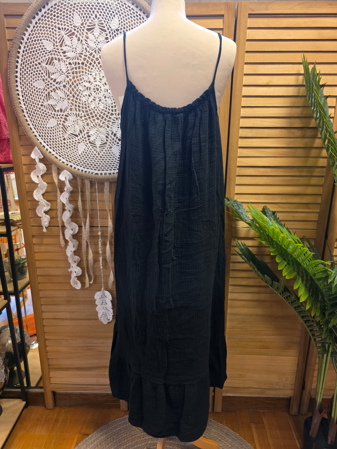 ROBE A BRETELLES GAZE DE COTON