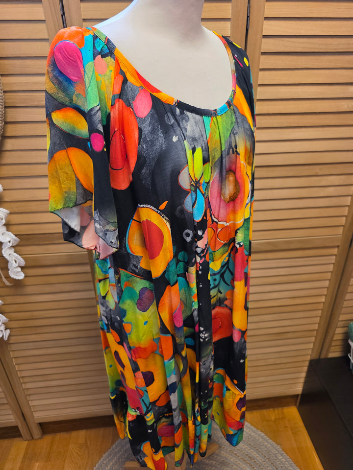ROBE TUNIQUE MOTIFS FLEURS CARLA