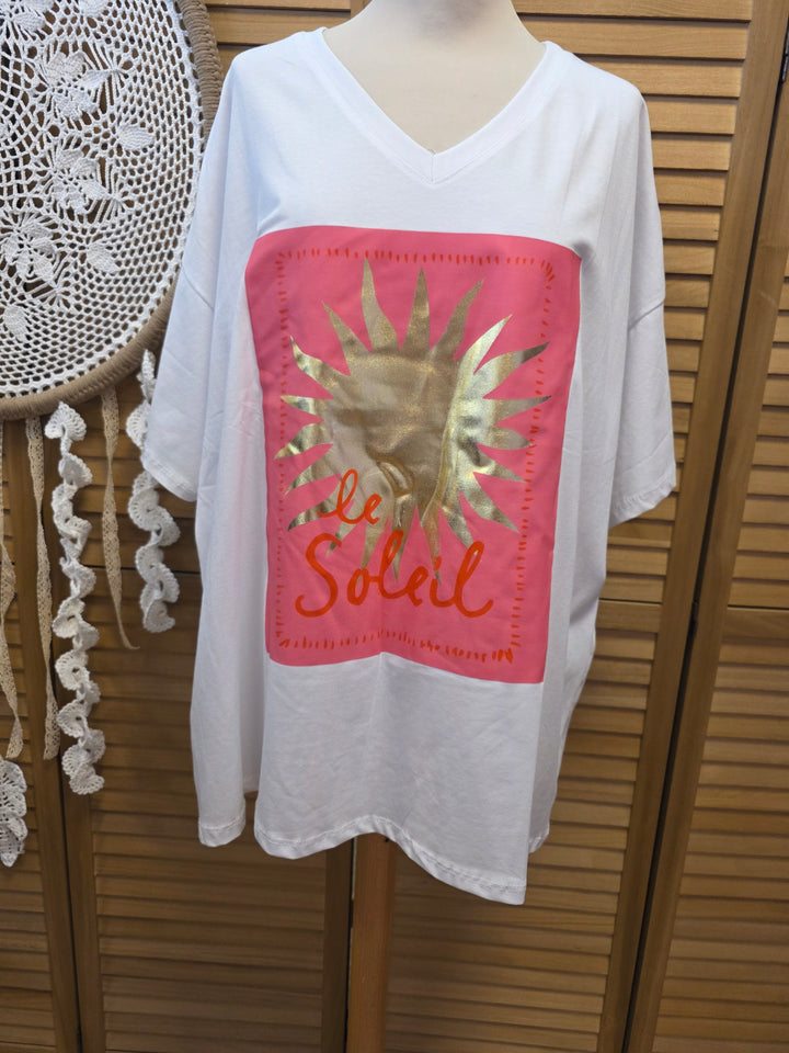 T SHIRT IMPRIMé SOLEIL