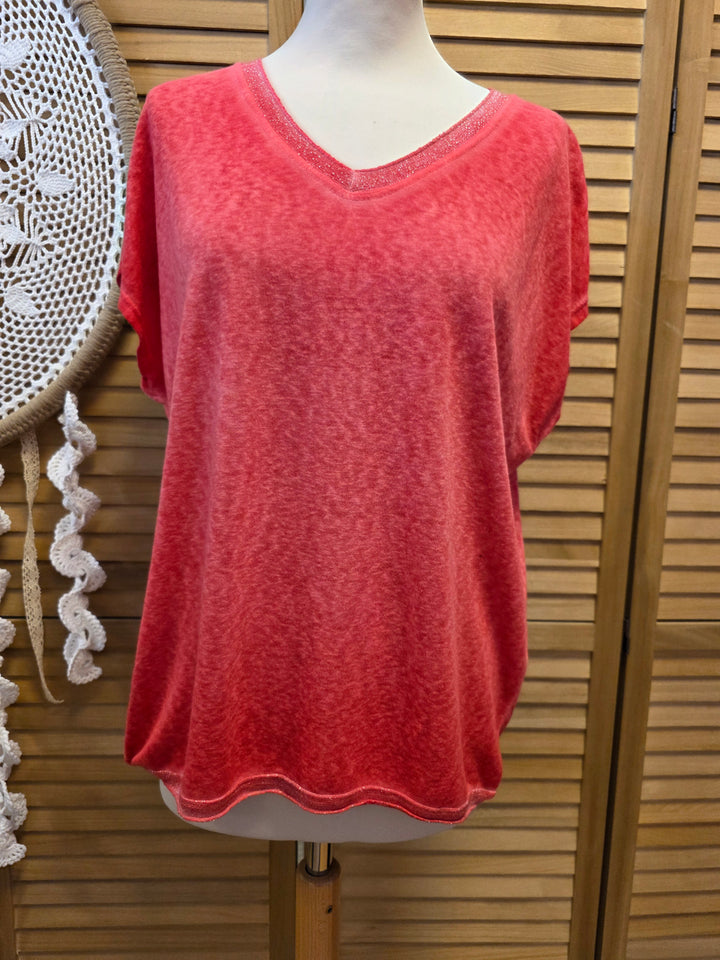 T SHIRT LISERET COL CLARISSE