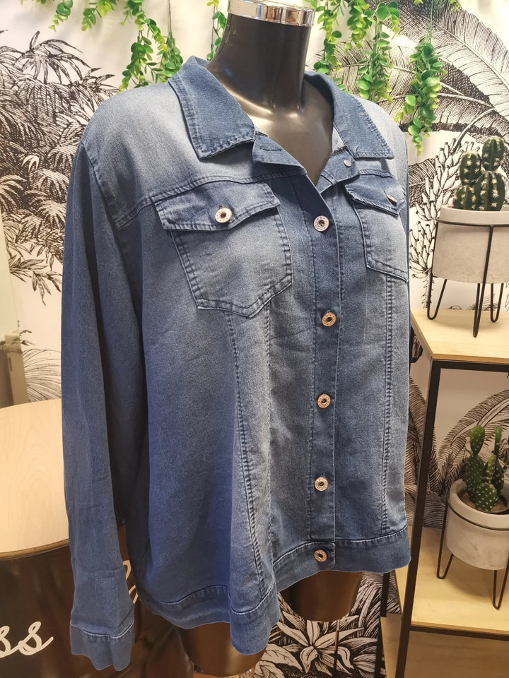 VESTE EN JEANS OVERSIZE JENNY BLEU FONCé