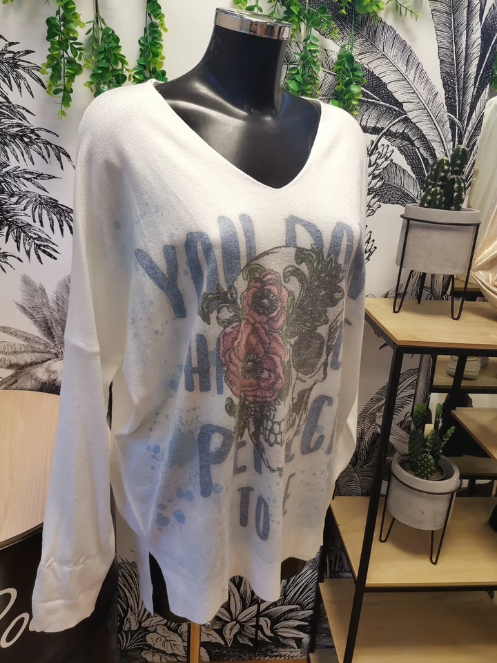 PULL FIN MOTIFS WILMA SKULL