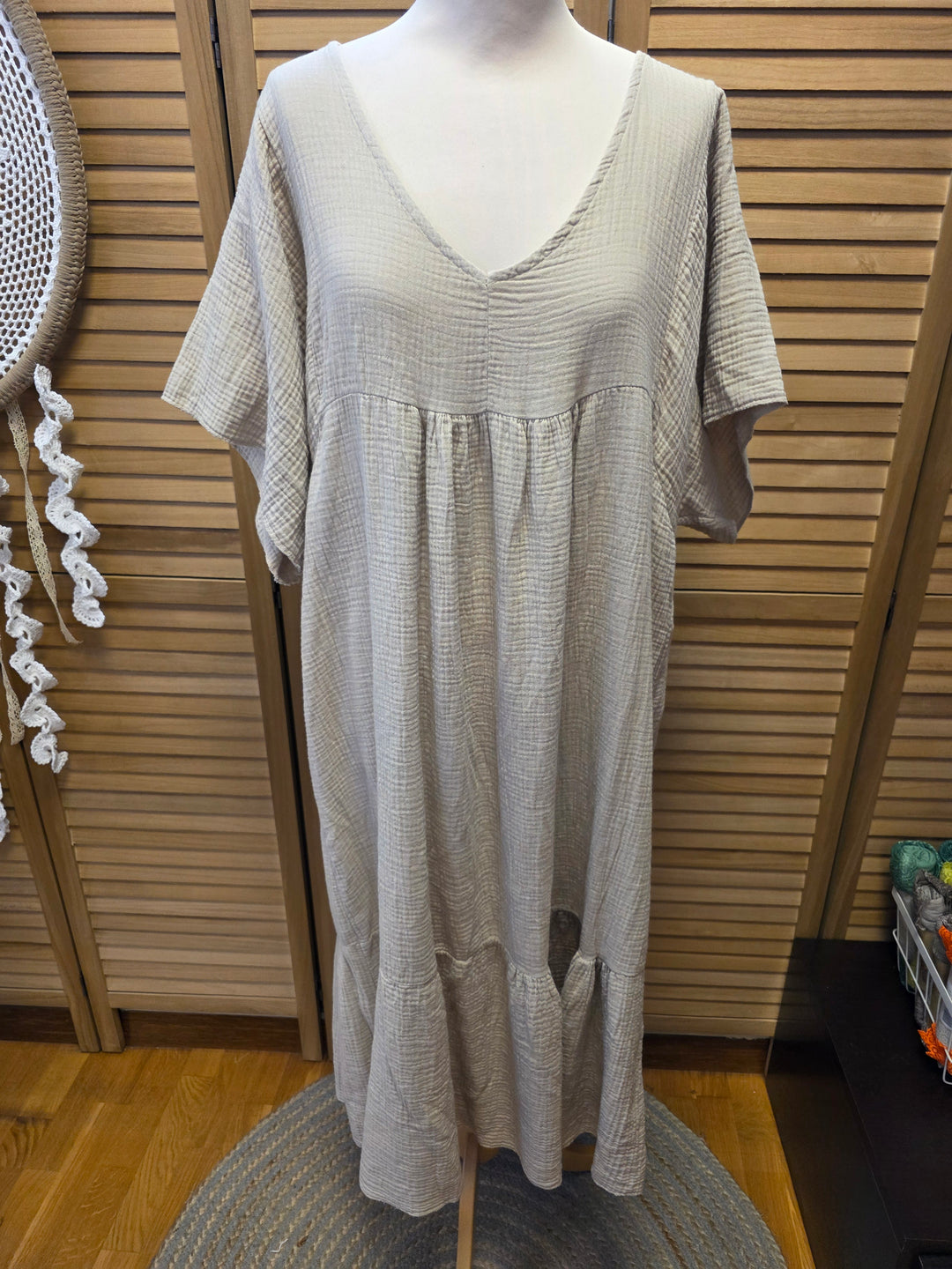 ROBE EN GAZE DE COTON UNICA