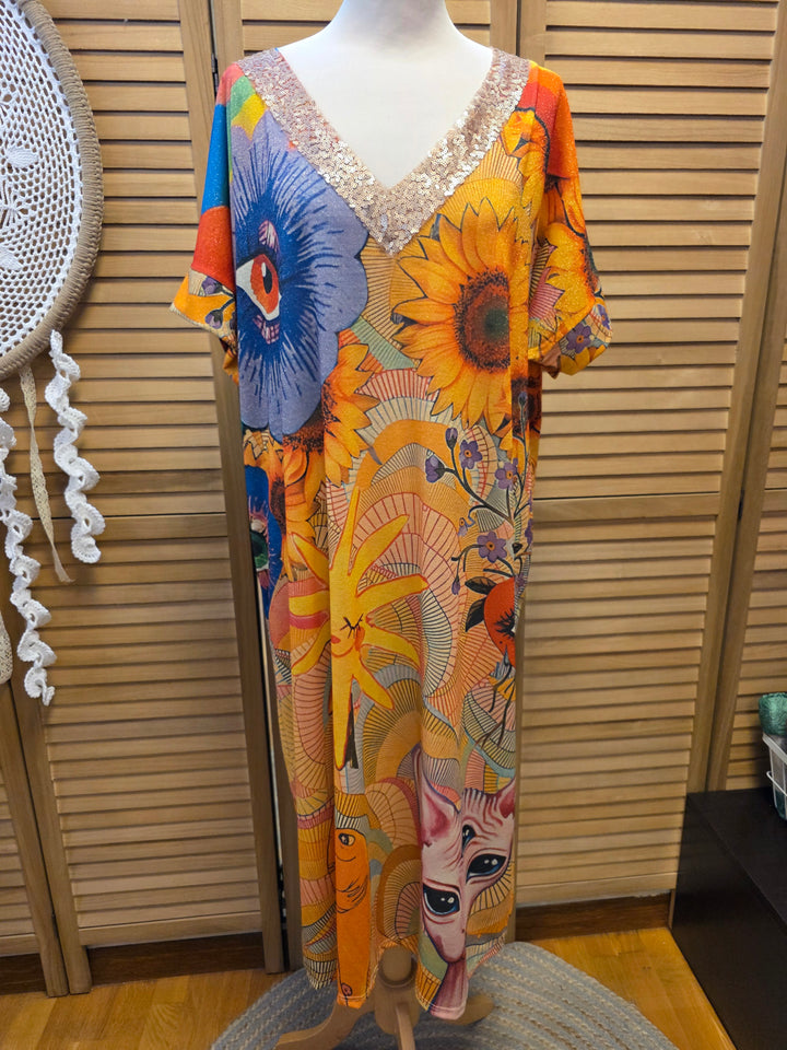 ROBE LUREX YOUNA TOURNESOL