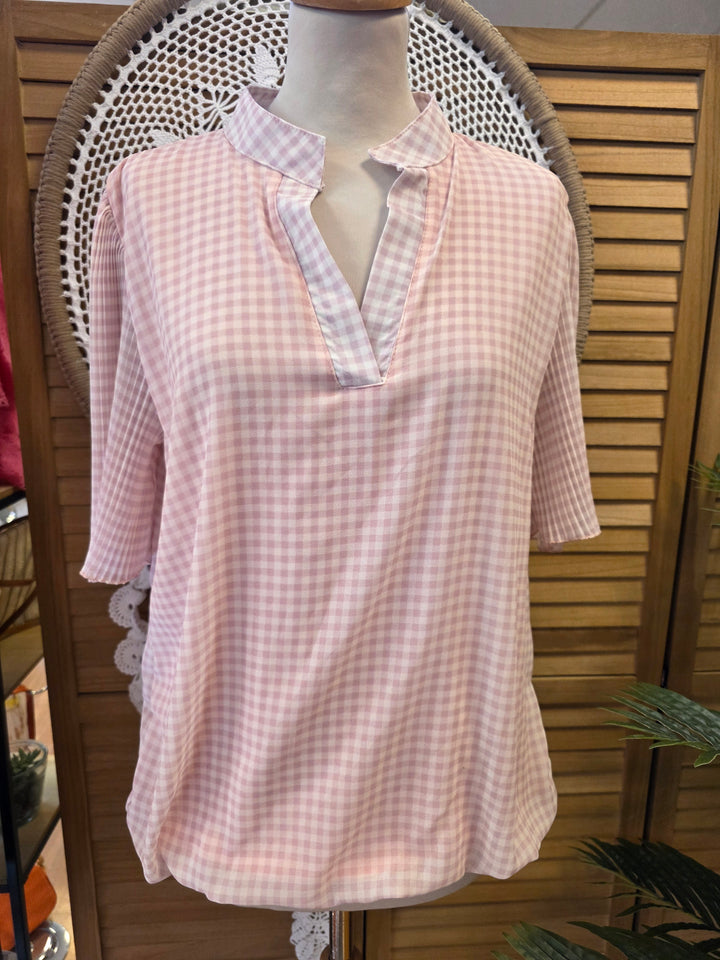BLOUSE VICHY BARDOT