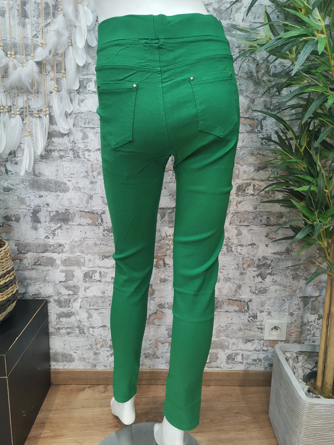 Pantalon Extensible Vert Brésil CHRISTY
