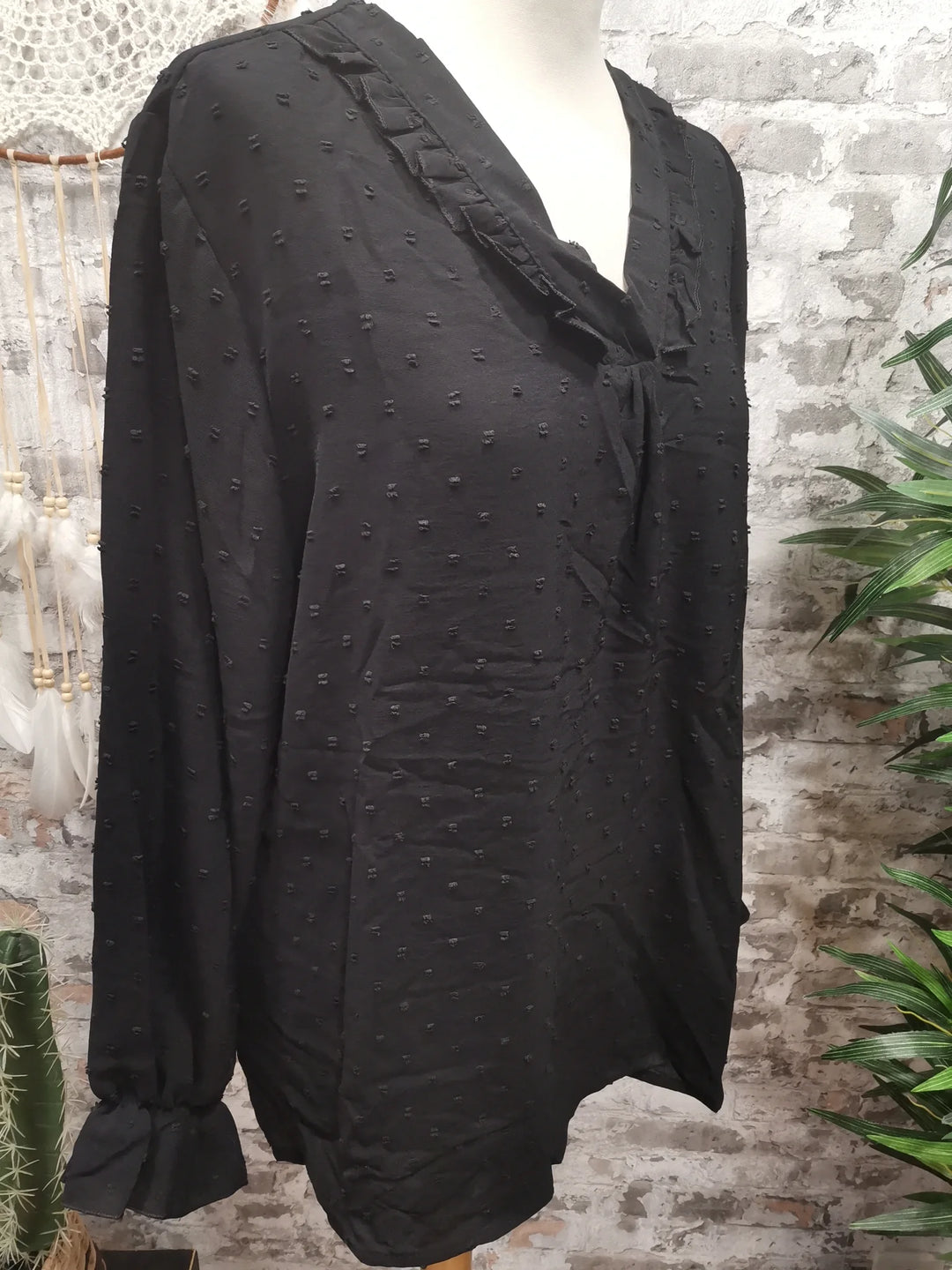 BLOUSE PLUMETIS CLARENCE NOIRE