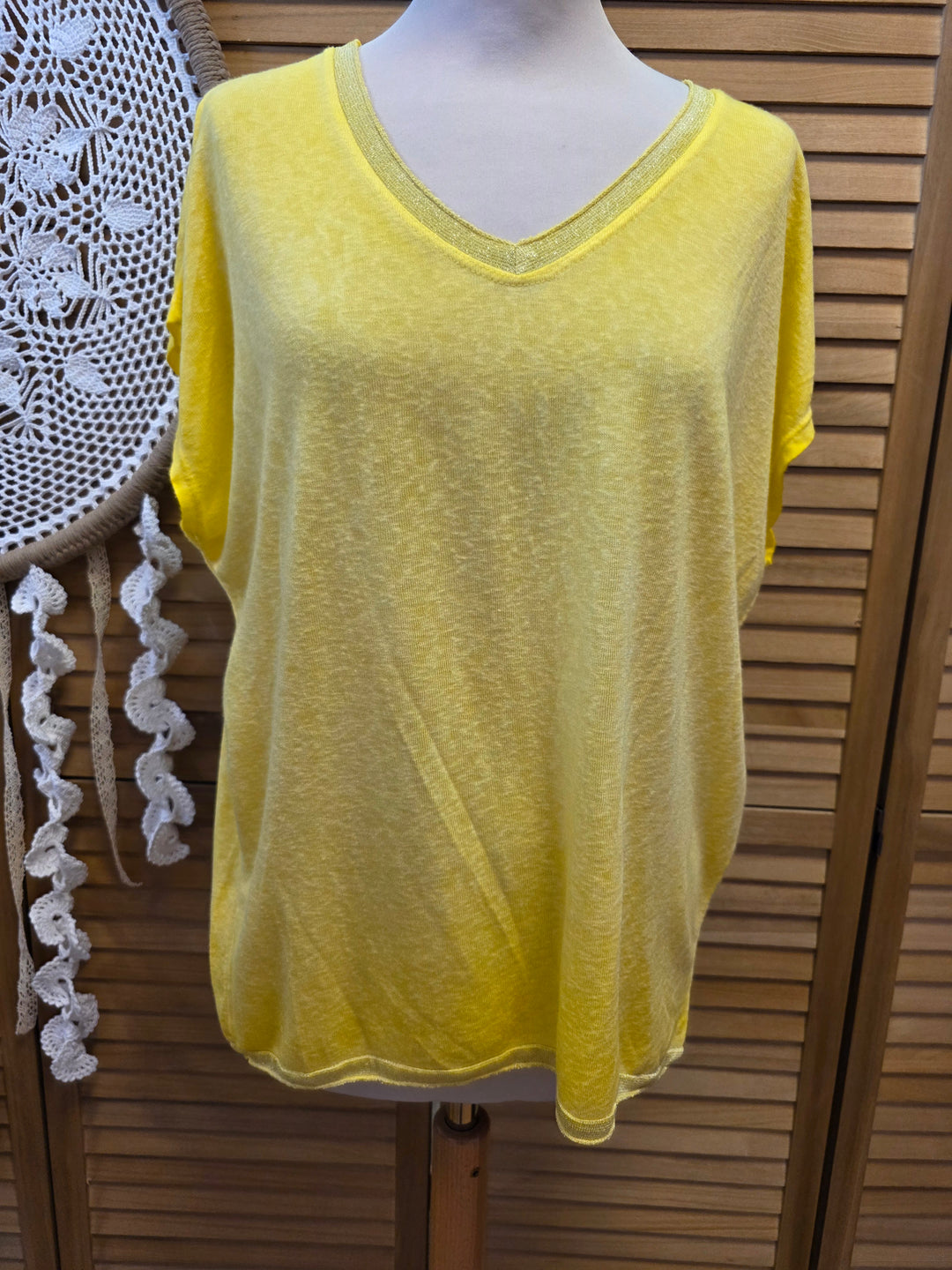 T SHIRT LISERET COL CLARISSE