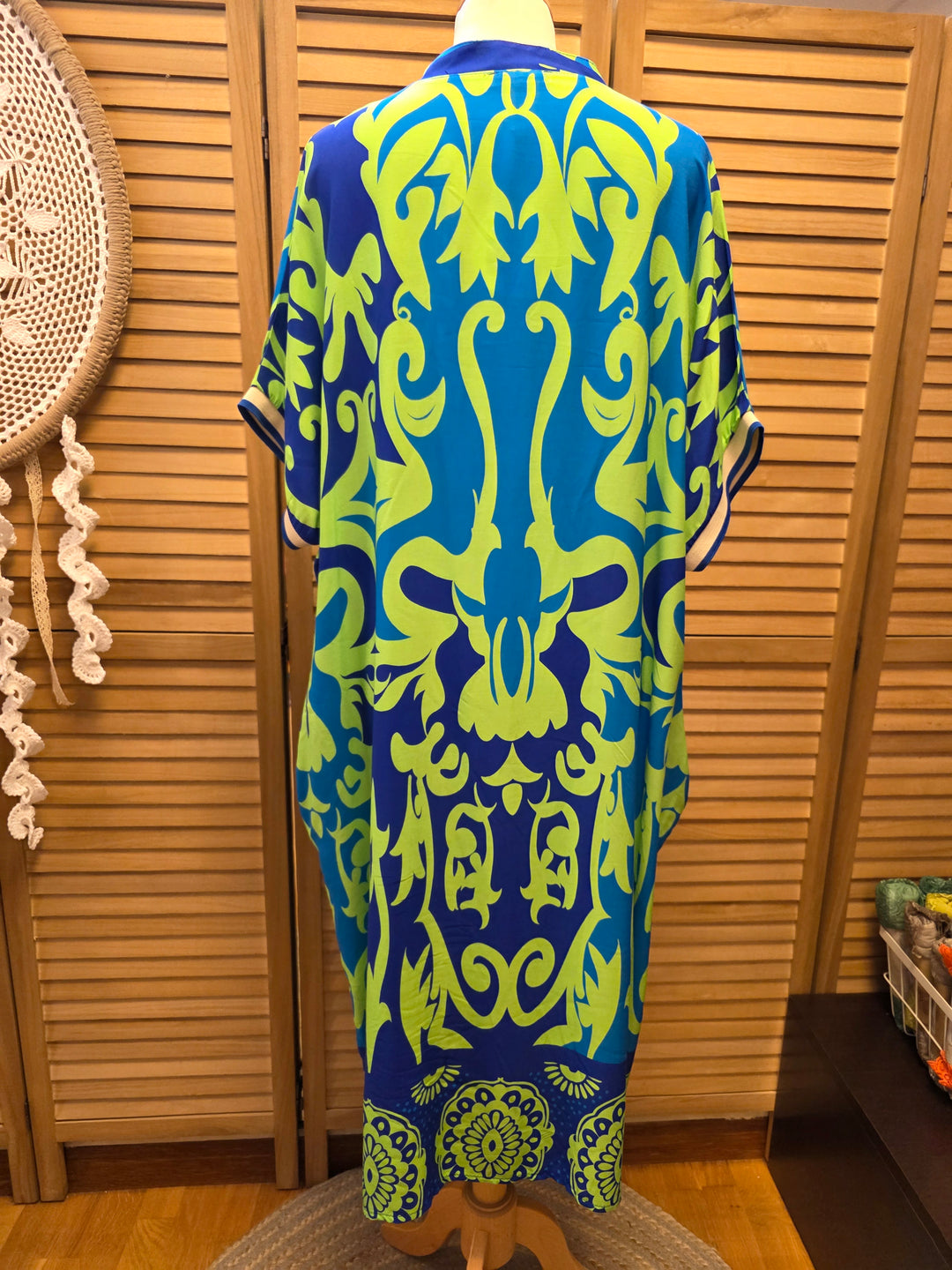 ROBE IMPRIMÉE MELISSA VERTE/BLEUE