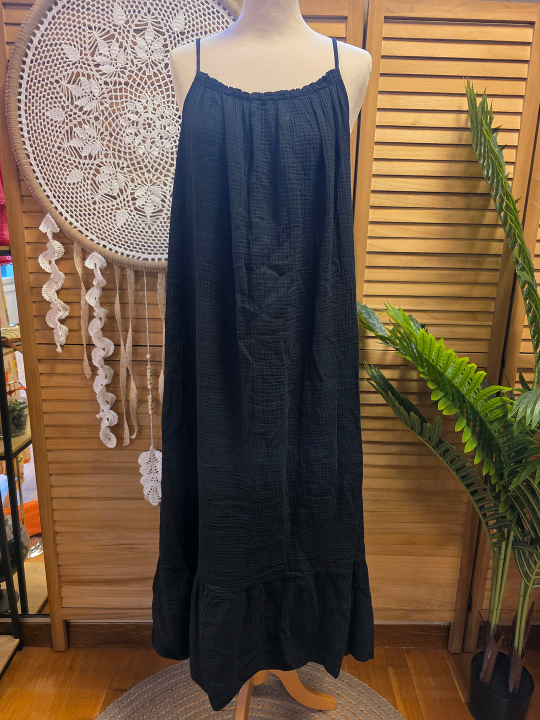 ROBE A BRETELLES GAZE DE COTON