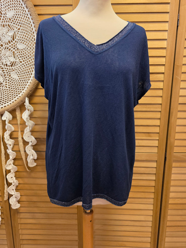 T SHIRT LISERET COL CLARISSE