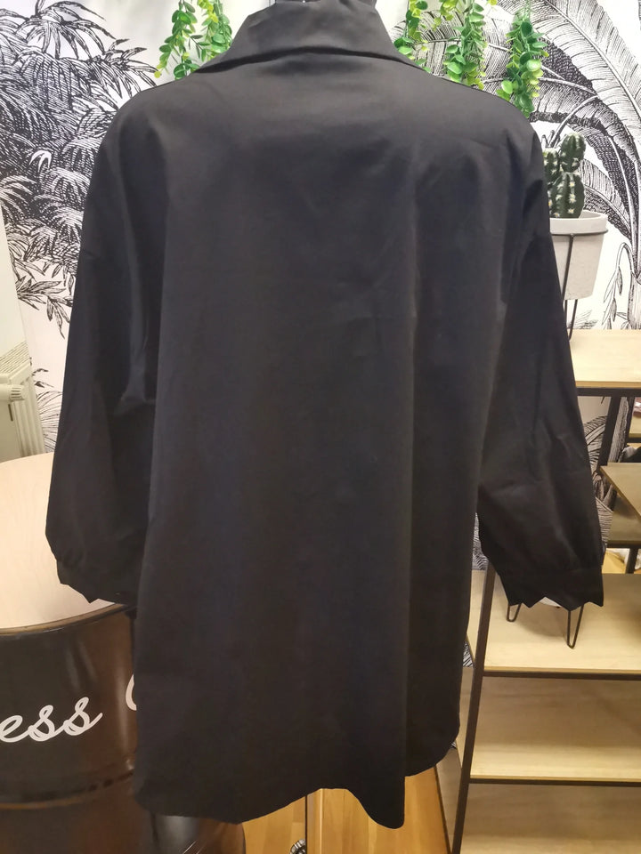 CHEMISE UNIE + CRAVATE LARA