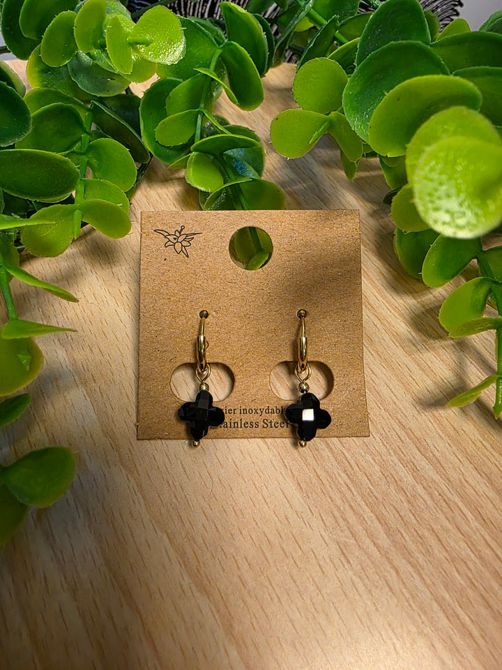 BOUCLES D'OREILLES DC11 NOIRE