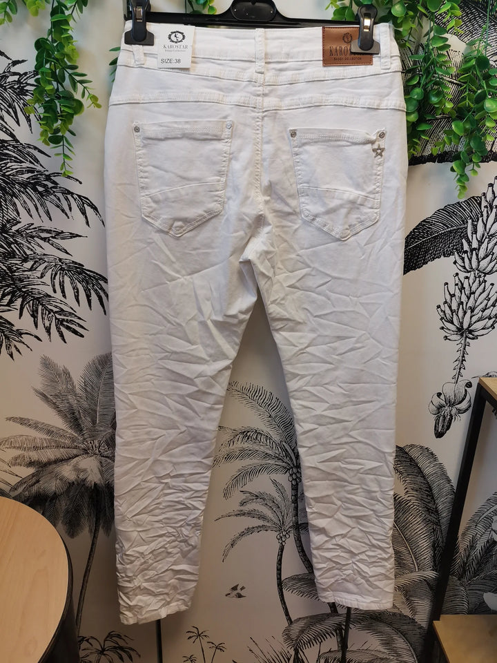JEANS KAROSTAR RUBIS BLANC