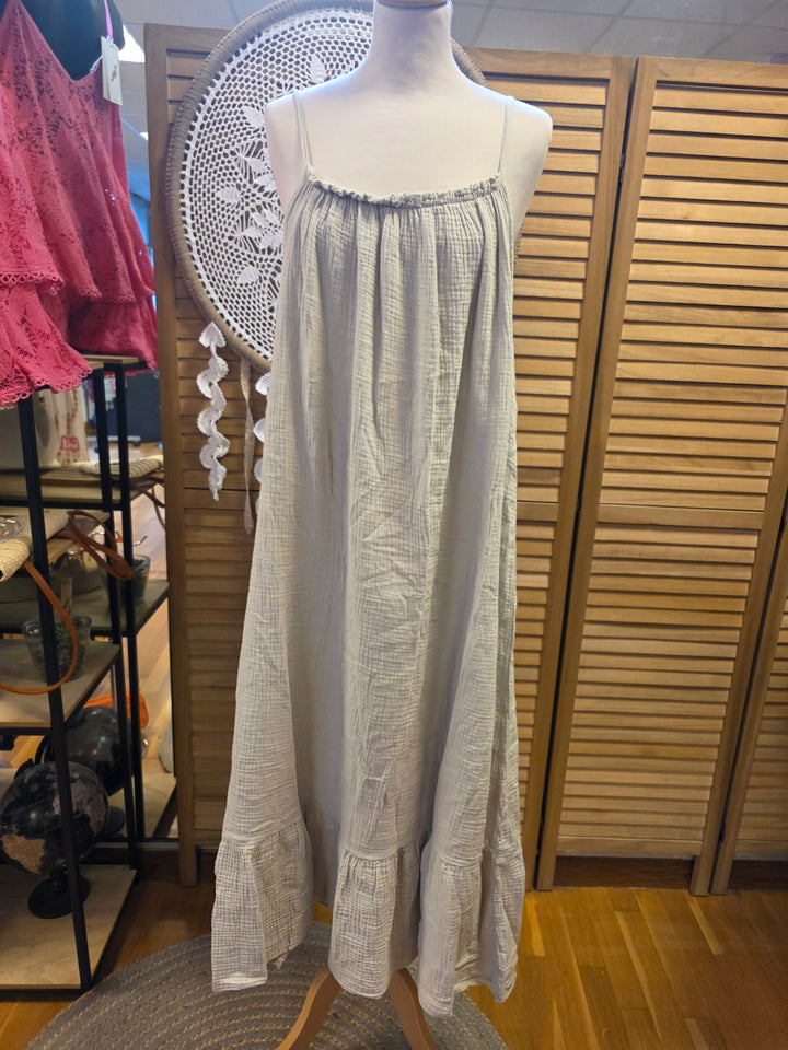 ROBE A BRETELLES GAZE DE COTON