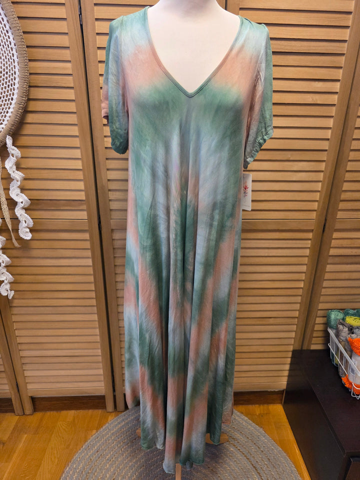 ROBE MANCHES COURTES TIE & DYE ROXANA