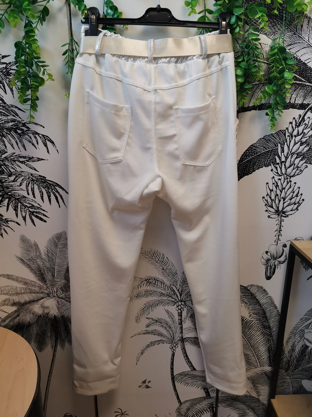 PANTALON JOGG POCHES LUREX OSAKA BLANC
