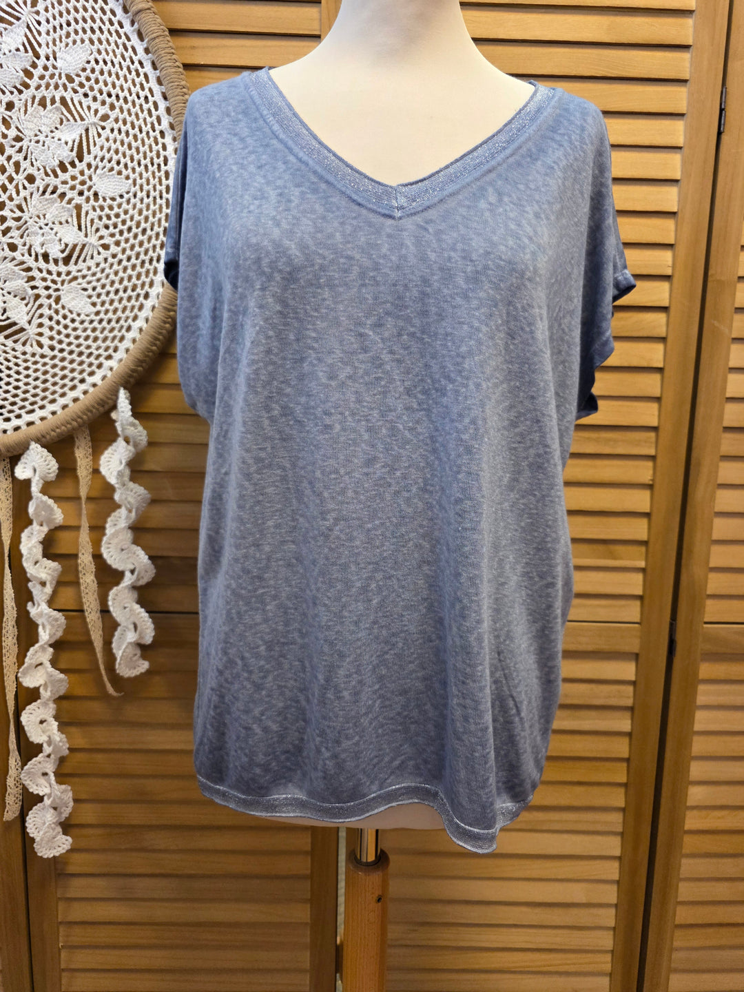 T SHIRT LISERET COL CLARISSE