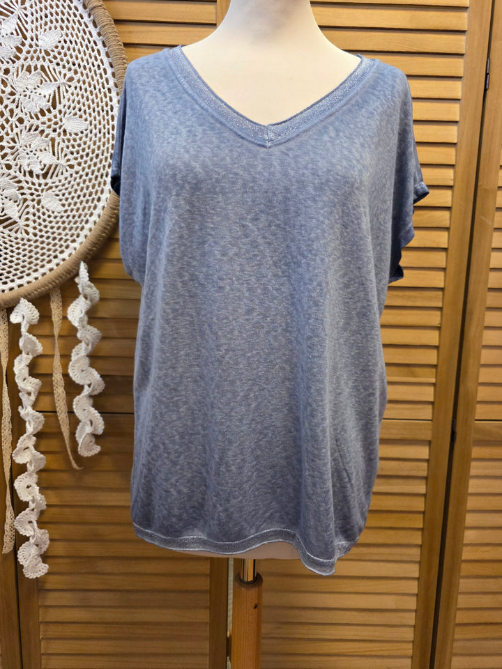 T SHIRT LISERET COL CLARISSE