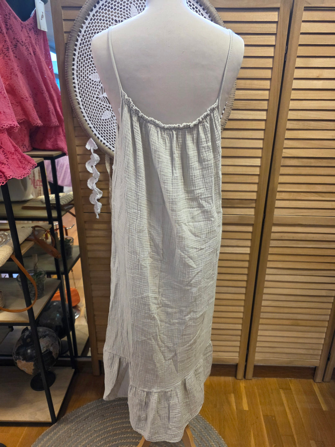 ROBE A BRETELLES GAZE DE COTON