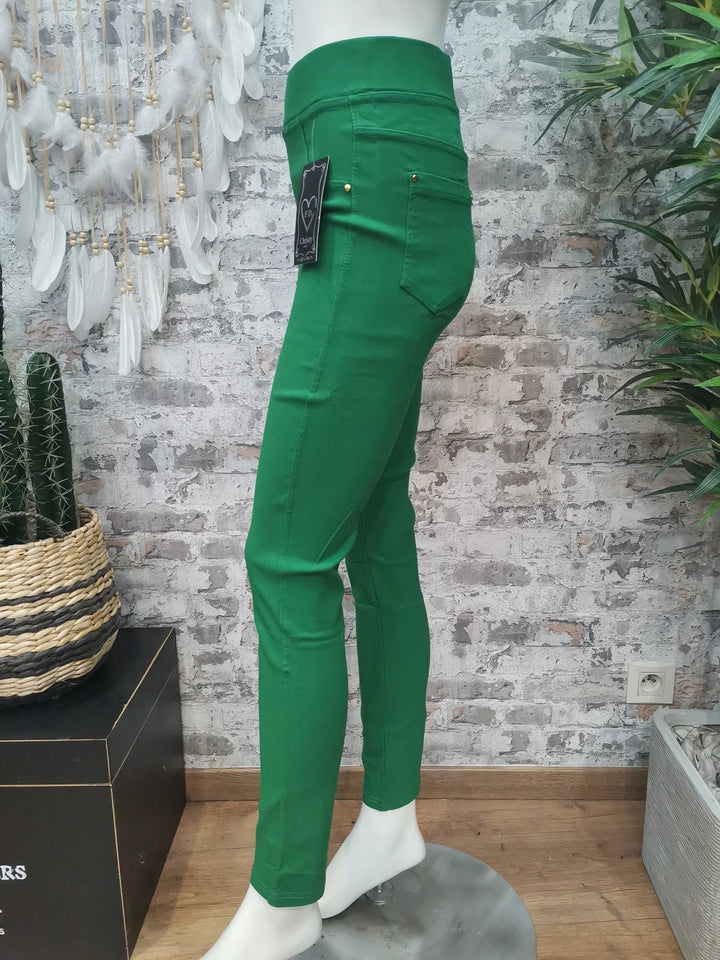 Pantalon Extensible Vert Brésil CHRISTY