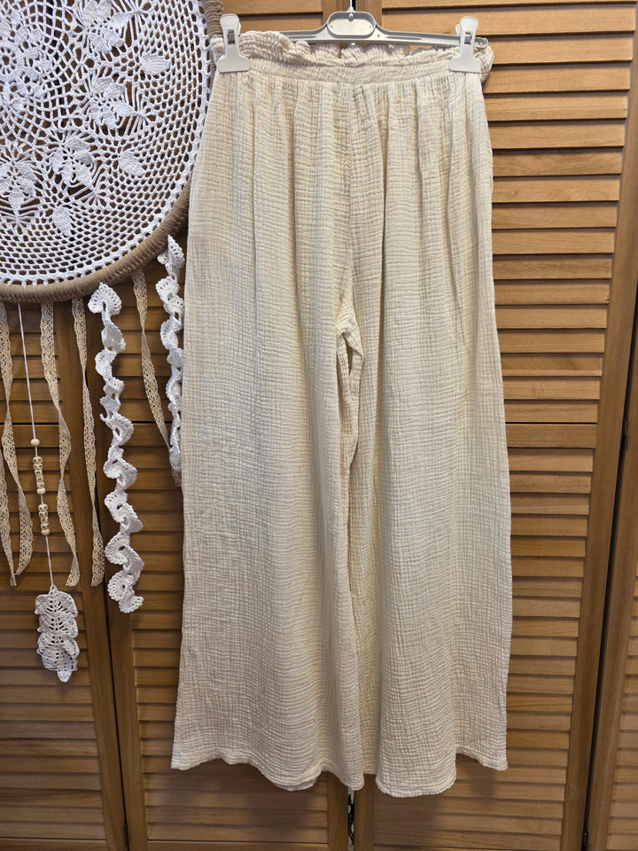 PANTALON GAZE DE COTON BANDOL