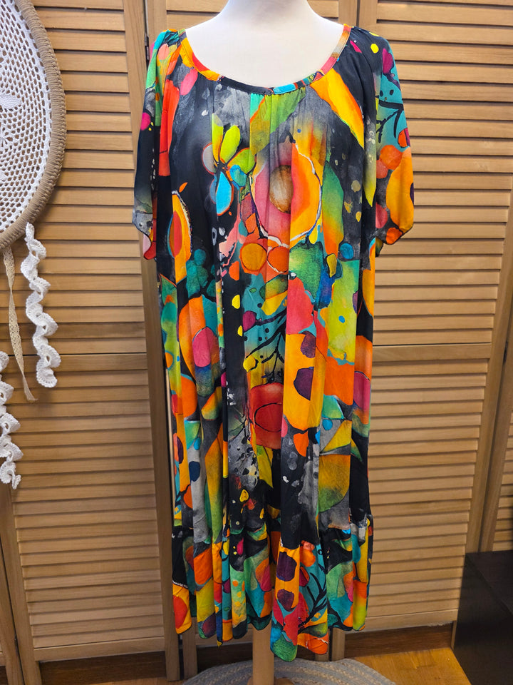ROBE TUNIQUE MOTIFS FLEURS CARLA