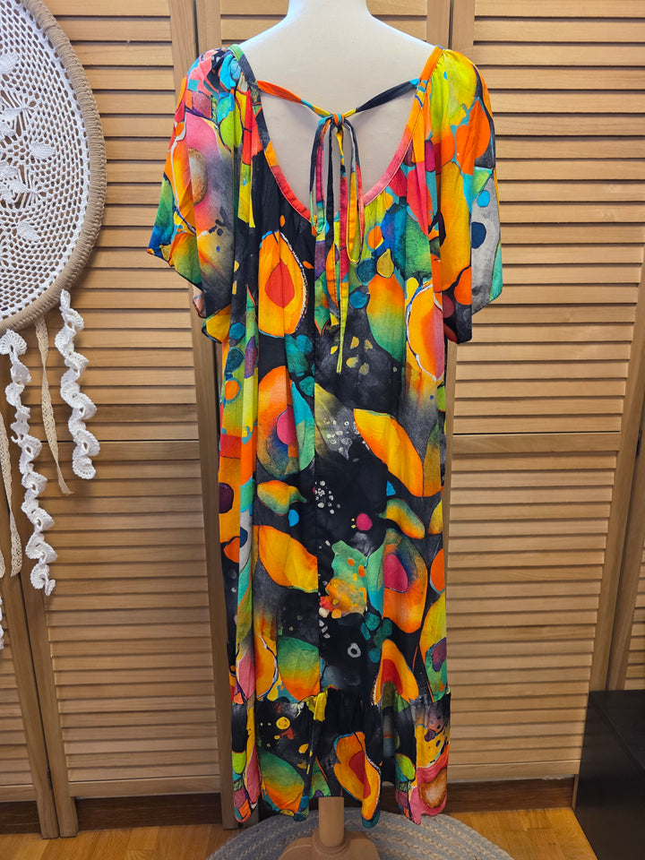 ROBE TUNIQUE MOTIFS FLEURS CARLA