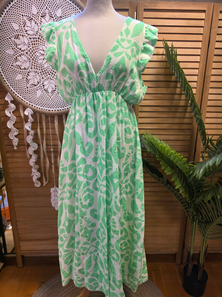 ROBE GAZE DE COTON VERDI