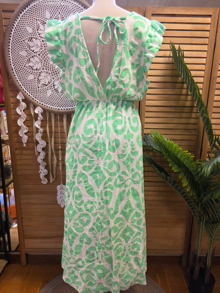 ROBE GAZE DE COTON VERDI