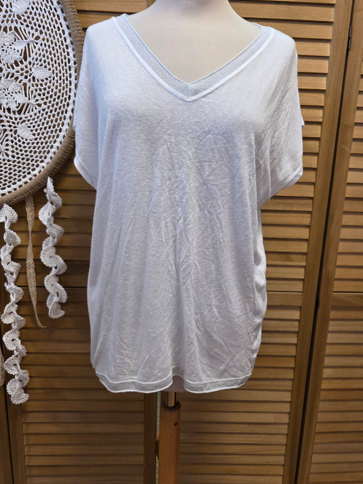 T SHIRT LISERET COL CLARISSE